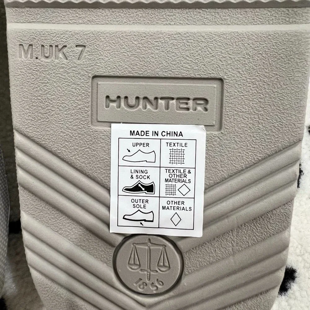 Hunter Terry Towelling Adjustable Strap Pool Slide Sandal - Picture 7 of 8